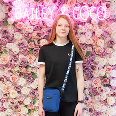 Treats Bag With Loves Me, Loves Me Not Daisy Strap - Midnight Blue